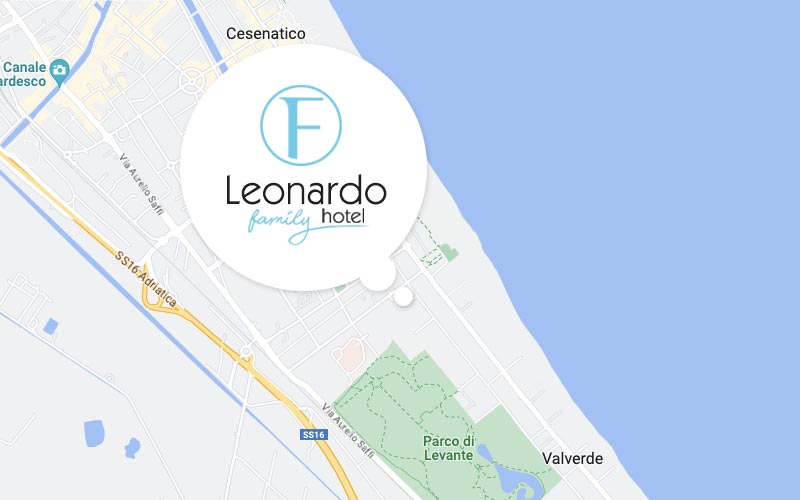 Dove si trova l'Hotel Leonardo a Cesenatico