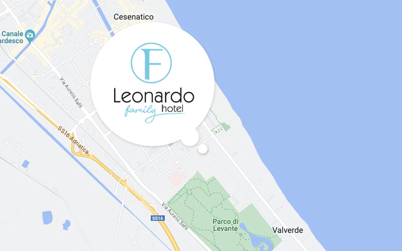 Dove si trova l'Hotel Leonardo a Cesenatico